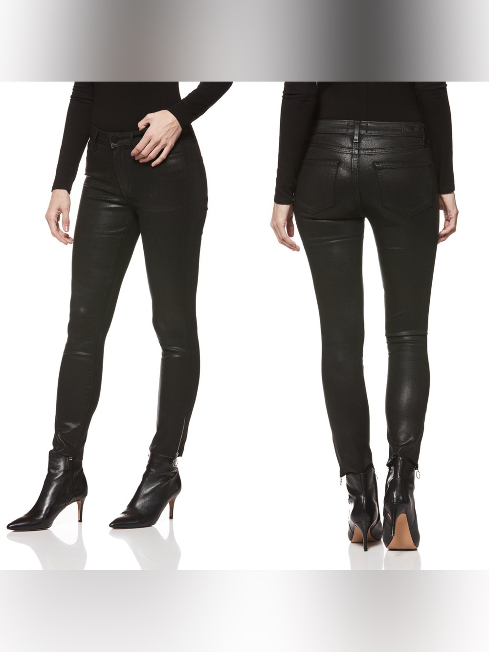 Y2K Vintage Anthropologie Paige Peg Black Low Rise Skinny Jeans Women’s Size 28